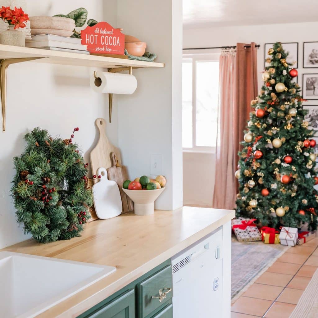 Cleaning the kitchen at winter